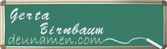 Gerta Birnbaum Visitenkarte